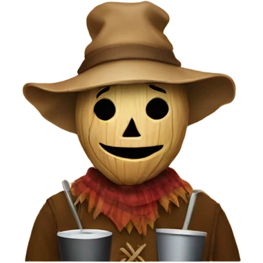 Scarecrow drinking coffee  emoji
