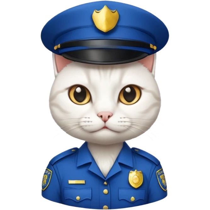 white cat police emoji
