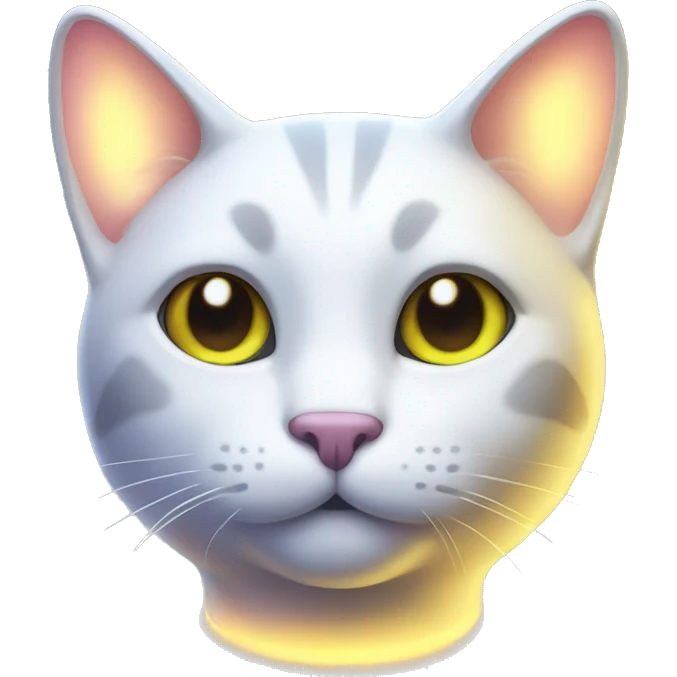 cat with glowing iridescent ears emoji
