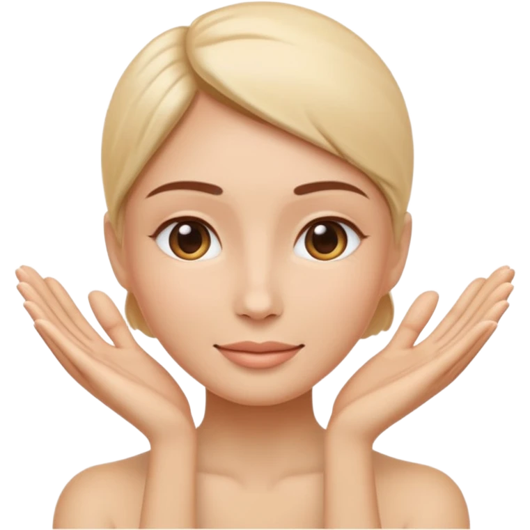 Minimal wellness-style emoji showing skin tightening,
a hand gently lifting and supporting facial skin upward,
subtle lifting gesture, smooth contours,
natural and calm look, non-medical, non-cosmetic,
no makeup, no injections, no surgery,
clean, modern, trustworthy wellness aesthetic emoji