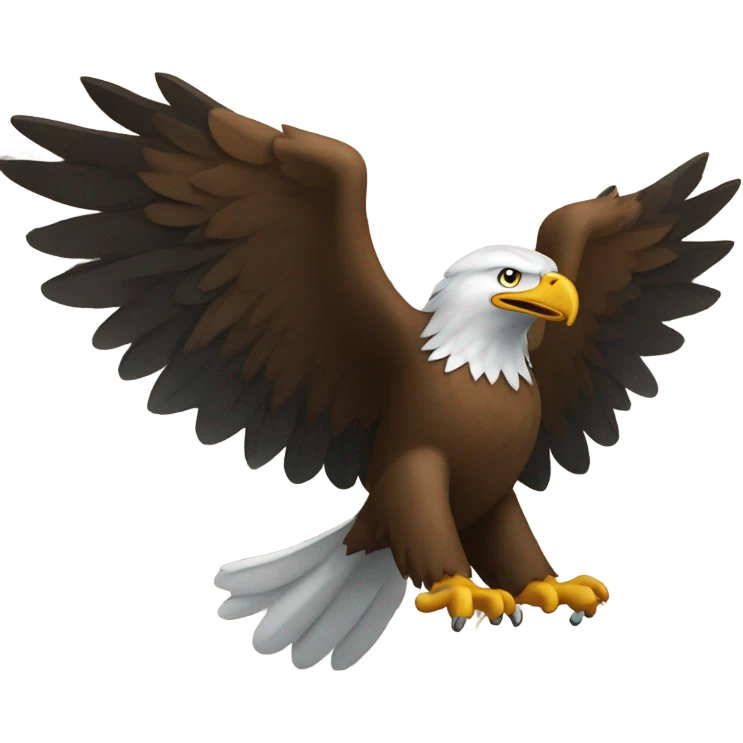 Eagle flying into a wall emoji