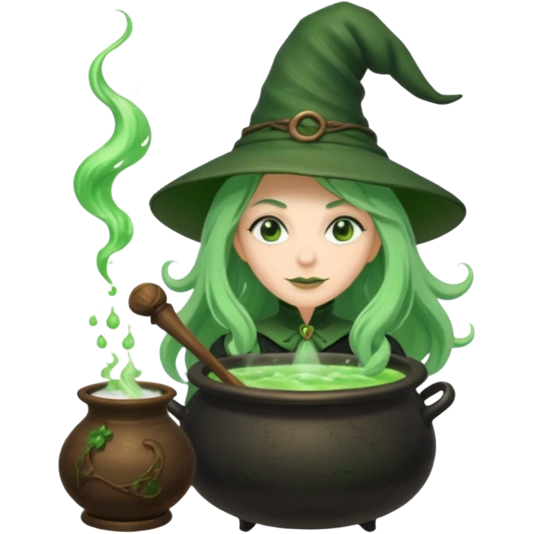 green witch cooking potion emoji
