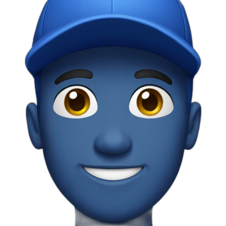 blue cap emoji