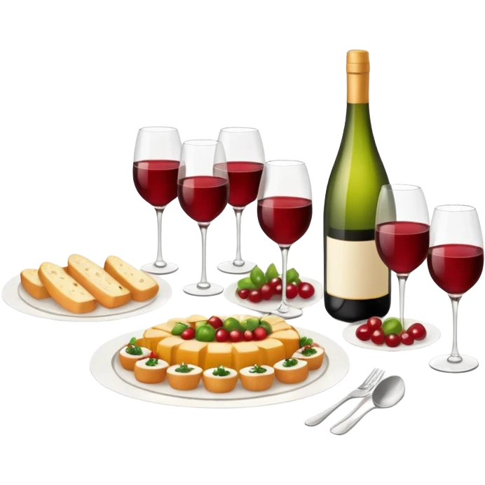 luxury catering, wine, food, sparkling, events, runner, italian sets emoji