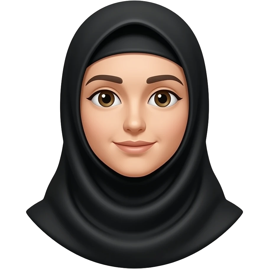 black hijab hanging emoji