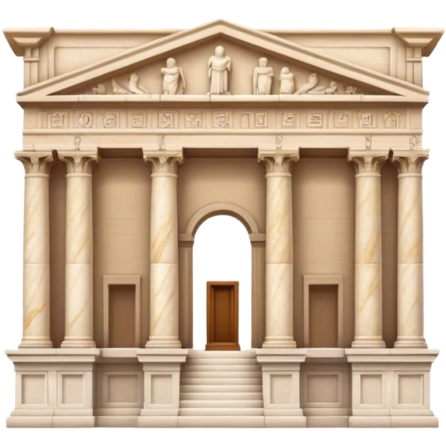 The Library of Celsus Landmark Emoji – Depicting its marble facade, carved columns, and statues. emoji