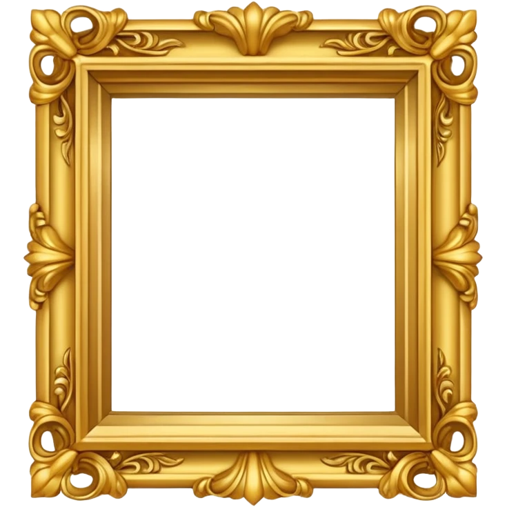 Golden photo frame emoji