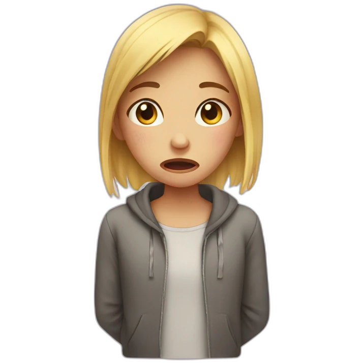crying girl emoji