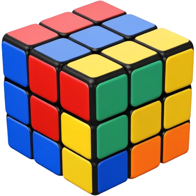 a 3×3 rubik's cube emoji