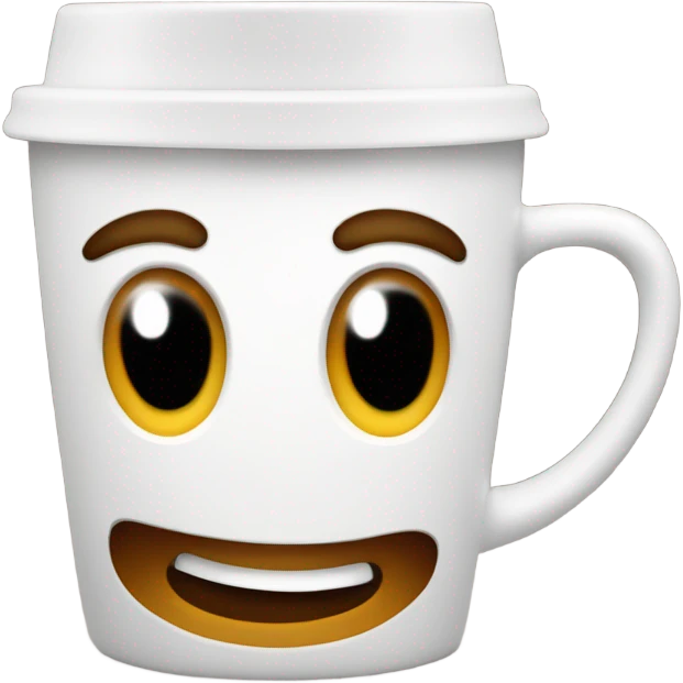 Smirking coffee cup emoji