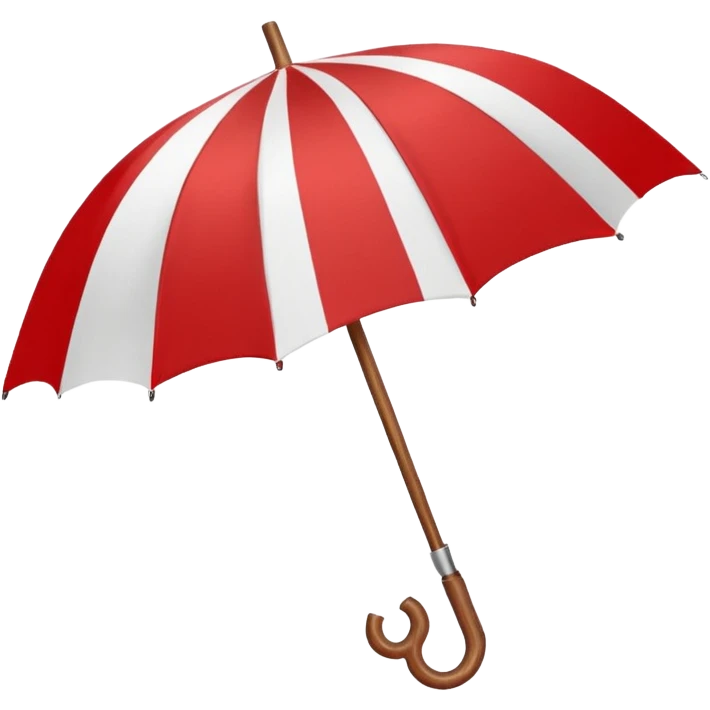 Ulbrella with 7 part red and white emoji