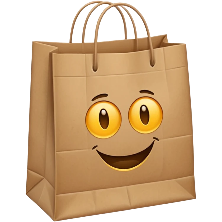 shopping bag without face, and there are clothes emoji
