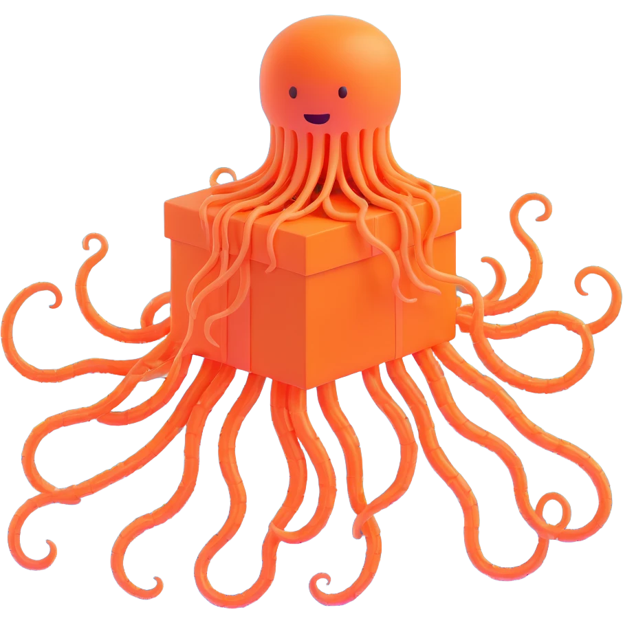 menacing box jellyfish with venomous tentacles close to a person swimming in blue water emoji