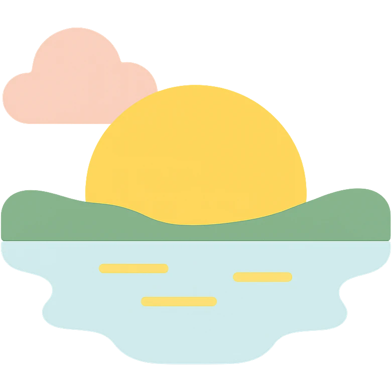 lakeside sunset horizon emoji