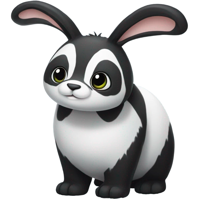 panda mixed with a rabbit emoji