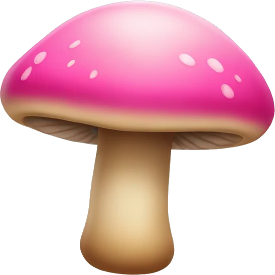 Tan mushroom with pink head emoji