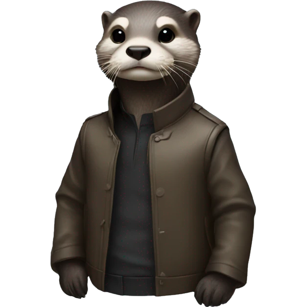 Otter wearing neo from matrix outfit emoji