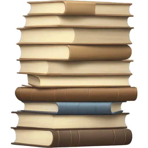stack of beige books, aesthetics  emoji