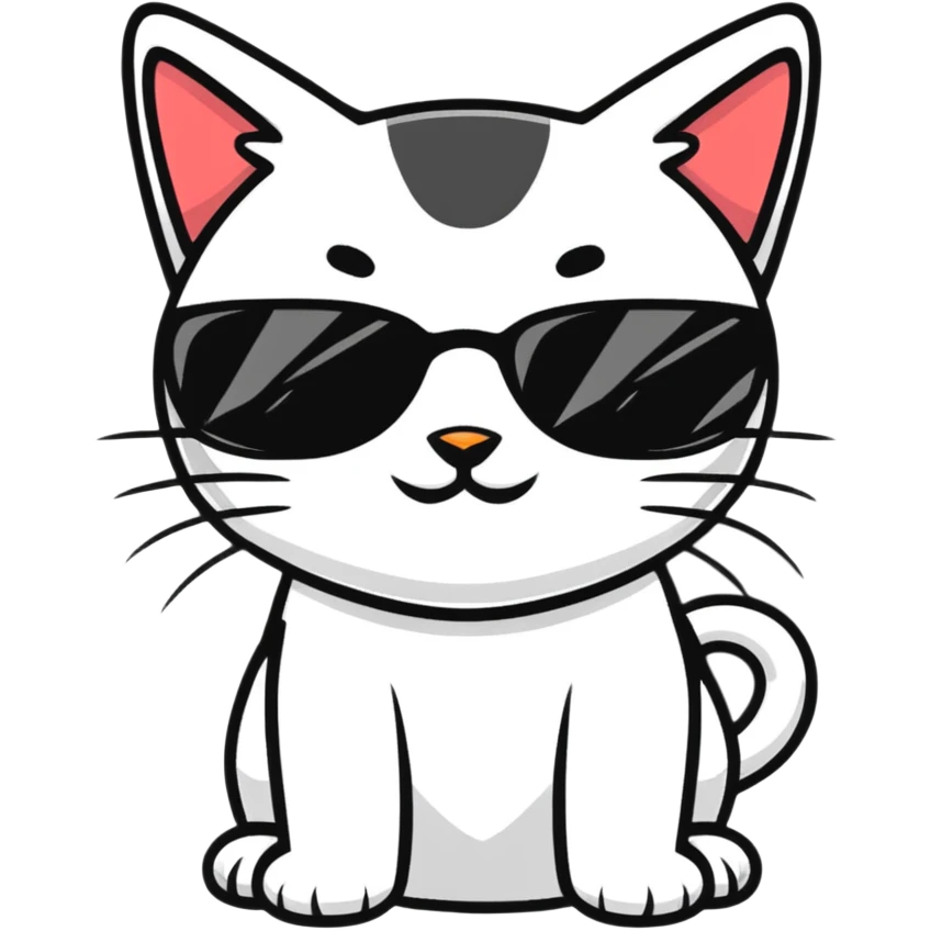 Cat with sunglasses emoji