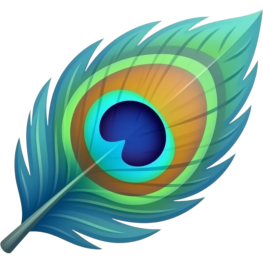Peacock feather emoji
