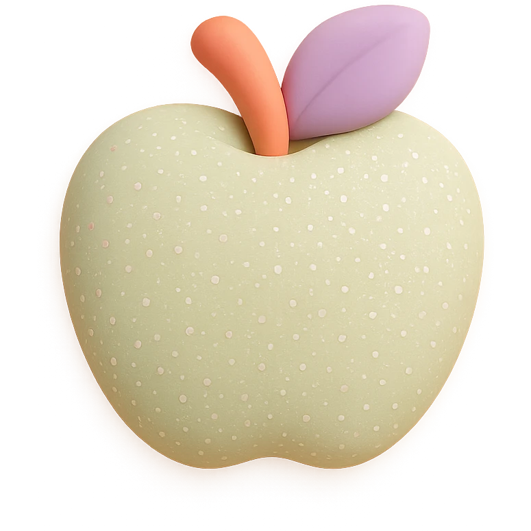glitter green apple emoji