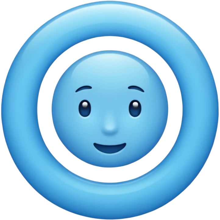 Un círculo celeste con un ✓ emoji
