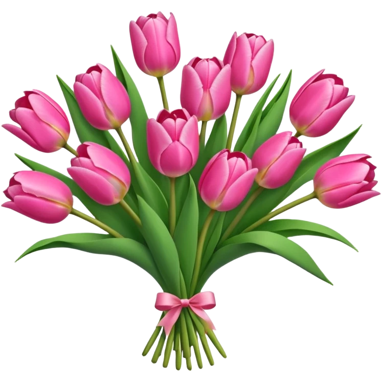 Bouquet of pink tulips emoji