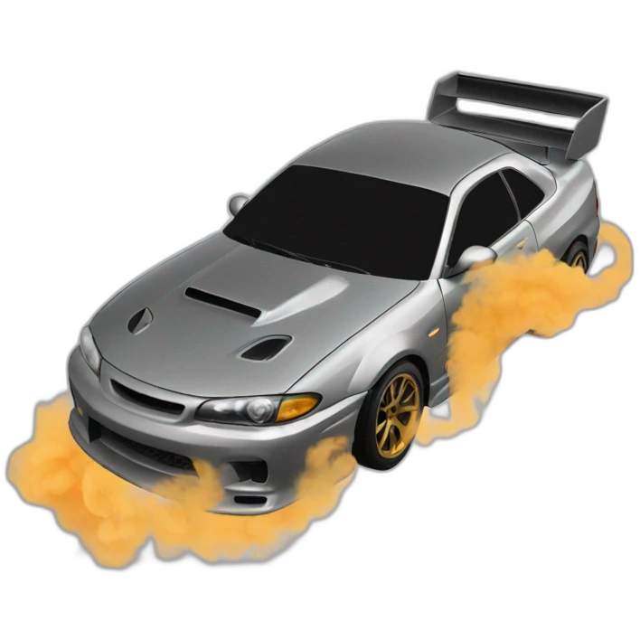 Drift car smoke emoji