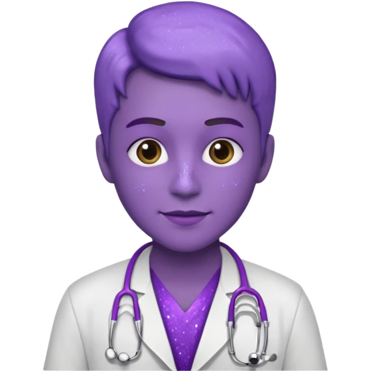 glitter purple doctor emoji
