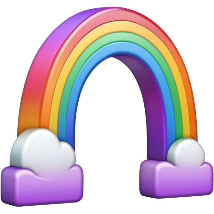 arco iris branco e roxa emoji