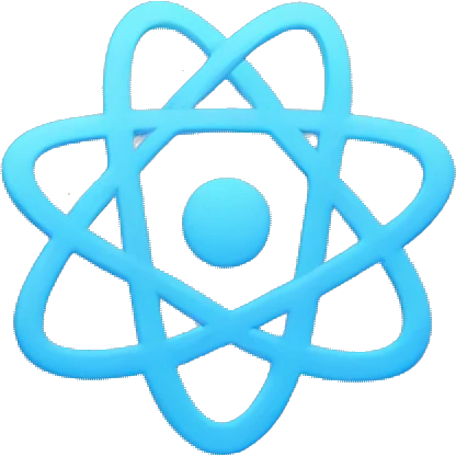 React js logo sky blue color emoji