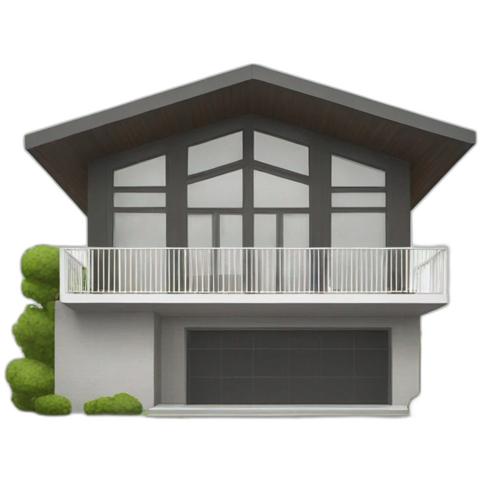 iconic modern architecture summer house front emoji
