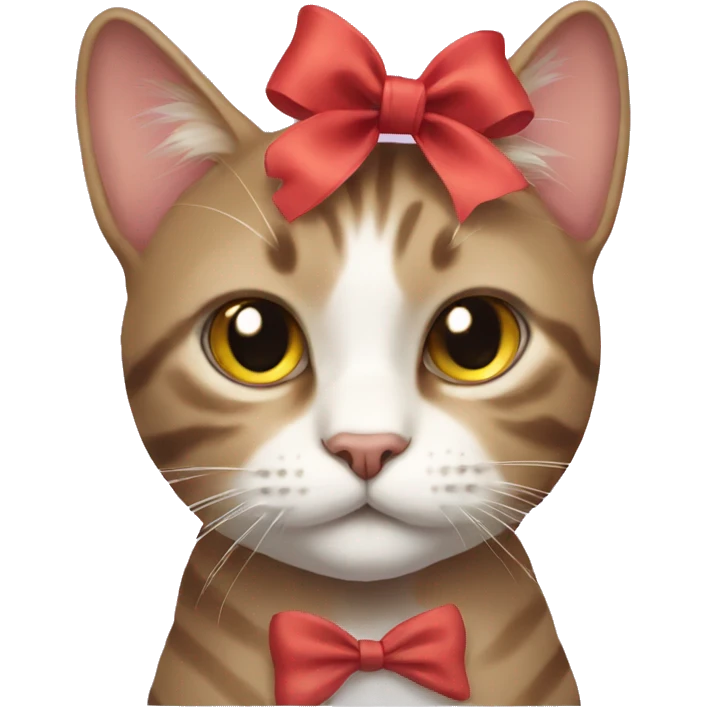 cat with a bow  emoji