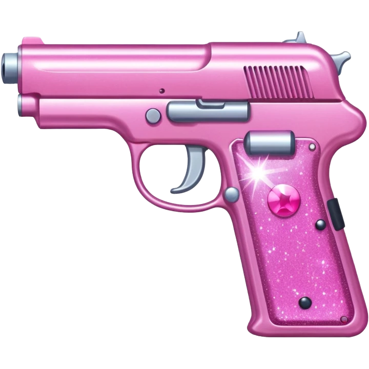 Pink glitter gun emoji