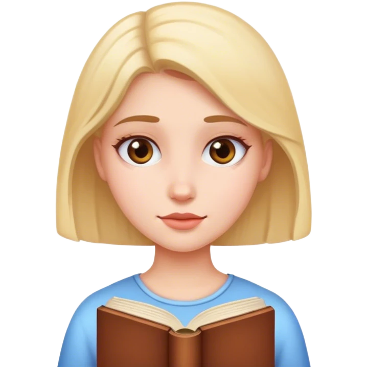 Girl with a book emoji