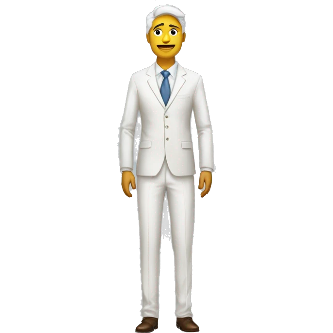 una abada vtida traje nego cami blanca emoji