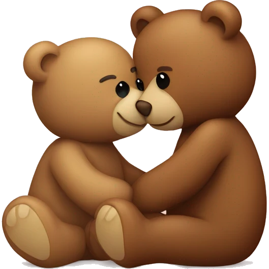 teddy bear kissing another teddy bear emoji