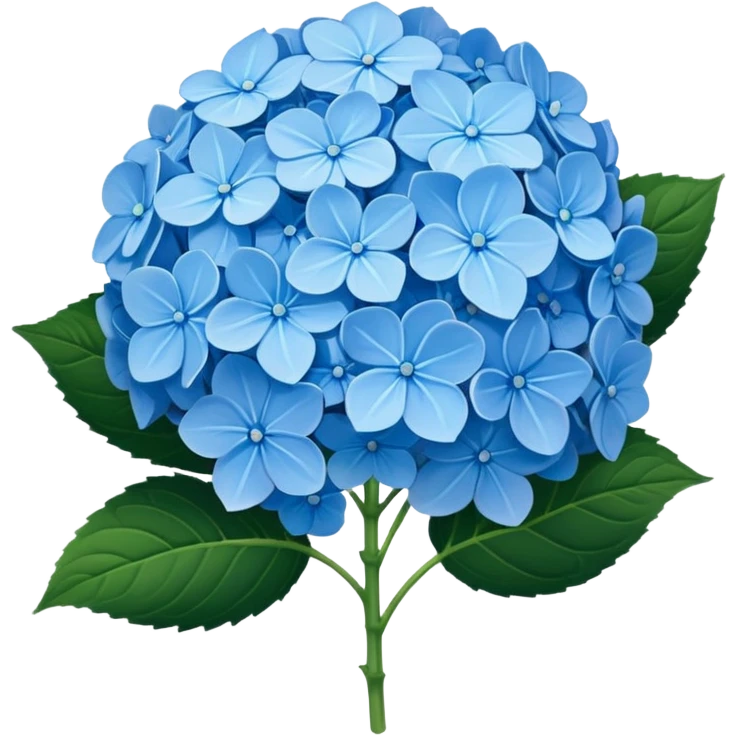 blue hydrangea emoji
