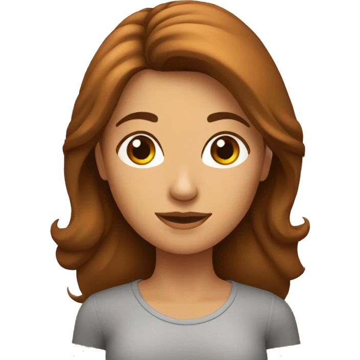 Una mujer enfadada con pelo marron  emoji