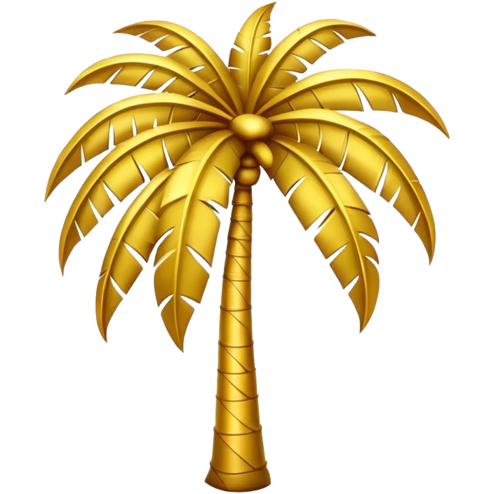 Golden palm tree emoji
