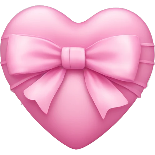light pink heart wrapped in pink bow emoji
