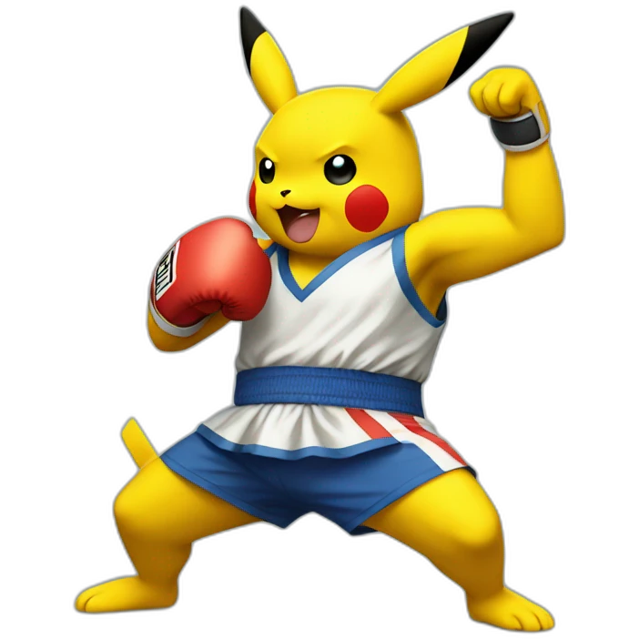 Pikachu boxing Champion  emoji
