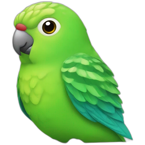 chubby green and striped parakeet emoji