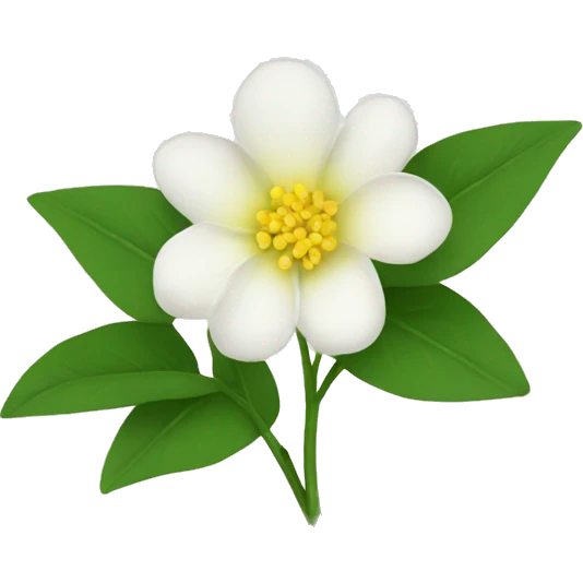 jasmins flowers with leafs emoji