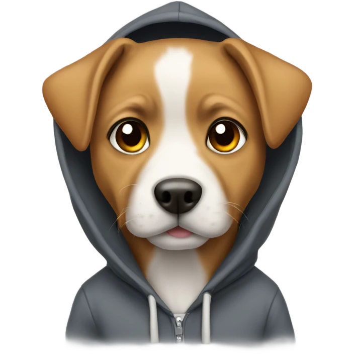 Dog with a hoodies emoji