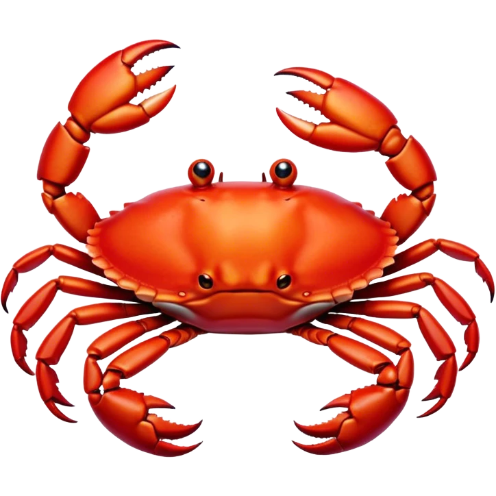 Cinematic Comical Red Crab Portrait Emoji, Head tilted dramatically with an exaggeratedly amused expression, featuring a vibrant, angular carapace with bold, expressive pincers and wide, comically animated eyes full of playful disbelief, Simplified yet hilariously expressive features, highly detailed, glowing with a slightly sassy oceanic glow, high shine, dramatic yet playful, stylized with an air of quirky coastal mischief, soft glowing outline, capturing the essence of a meme-worthy red crab that looks ready to pinch its way into viral fame! emoji