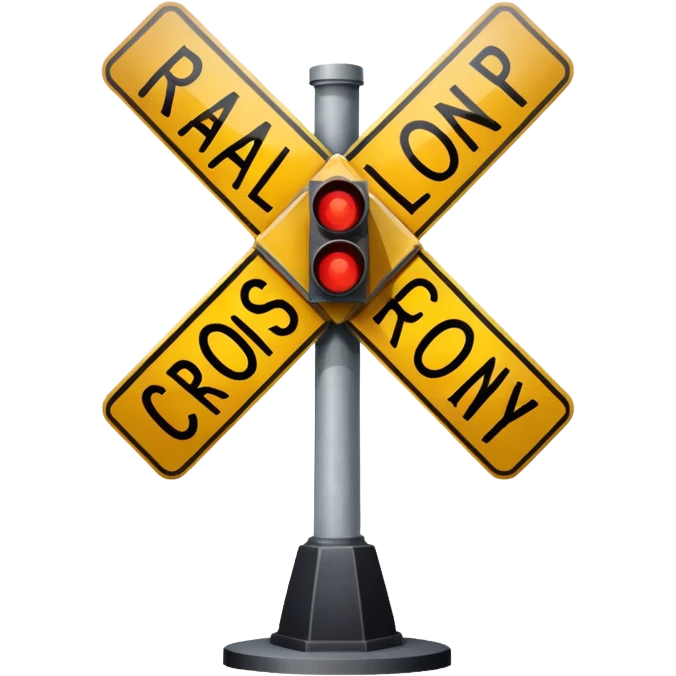 Railroad crossing light emoji