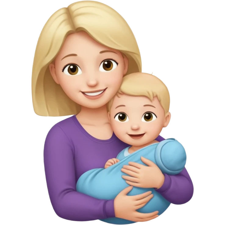 Draw an baby being hold by mother emoji