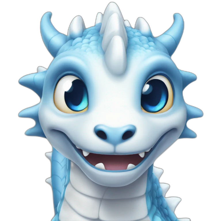 blue white eyes dragon emoji