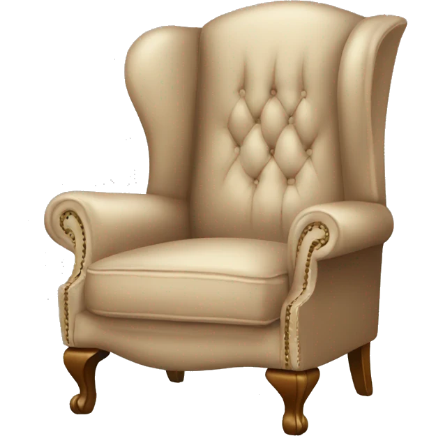 Beige wingback chair  emoji